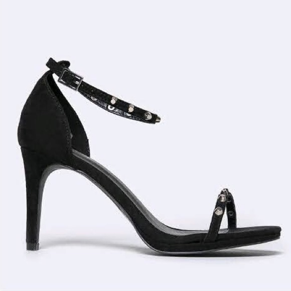 Qupid Lagoon 1 Black Strappy Heels with St… - Picture 4 of 4